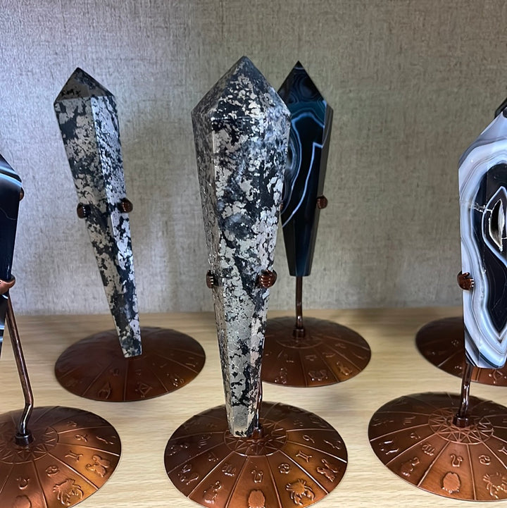 Pyrite wand with stand