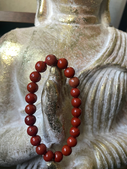 Red Jasper bead bracelet