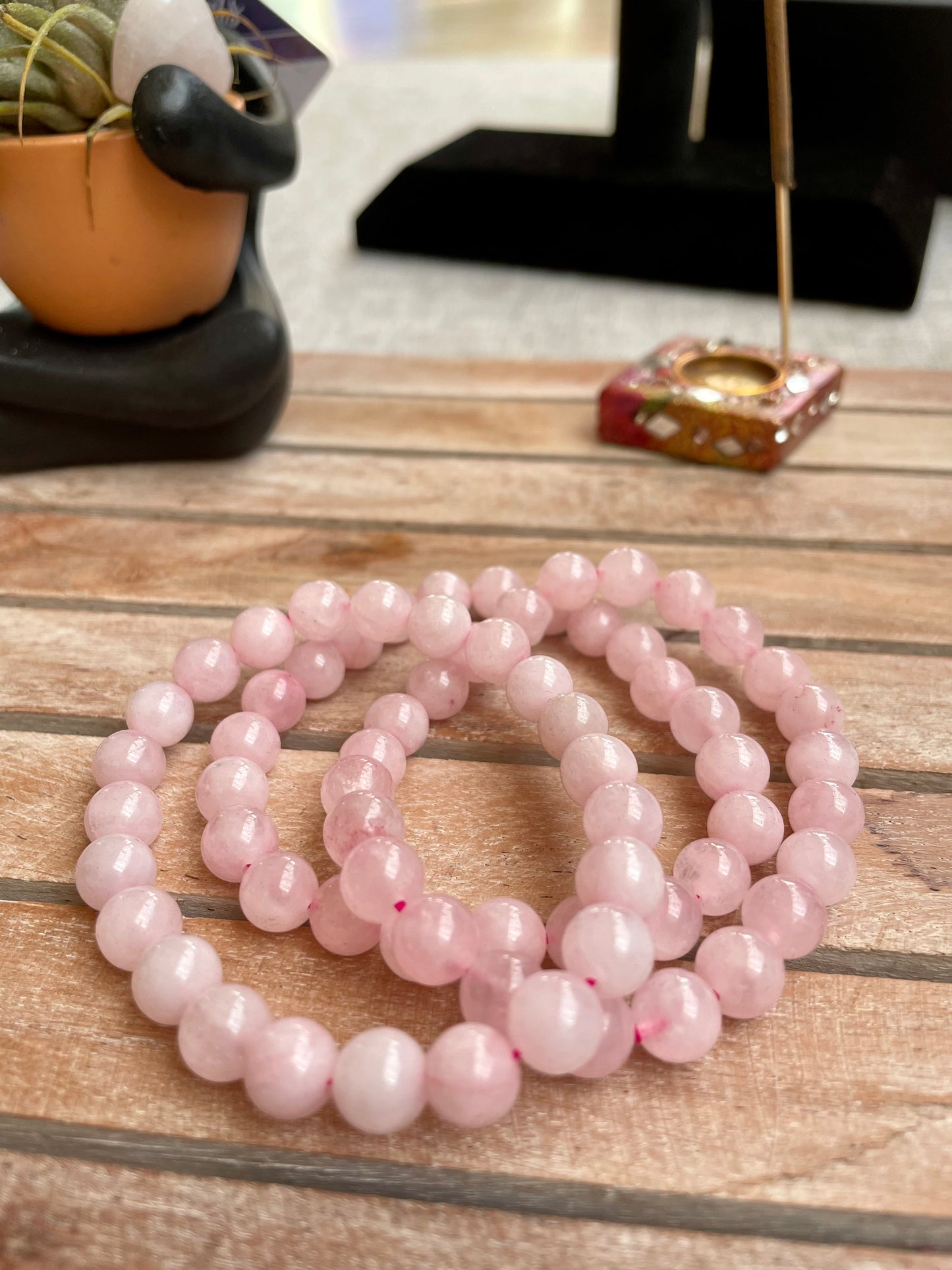 Rose Quartz Bead Bracelet